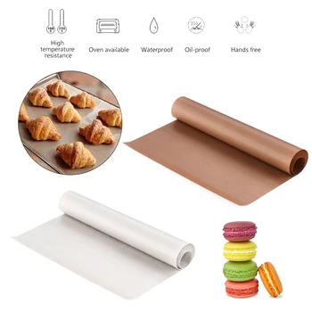 

Reusable Non Stick Baking Paper Oven Pastry Baking Mat Heat Resistant Easy Clean BBQ Grill Baking Sheet Macarons Baking Tools