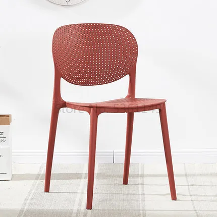 

Backrest Makeup Chair Plastic Nordic Dining Chair Modern Minimalist Lazy Online Red Home Restaurant Ins Wind