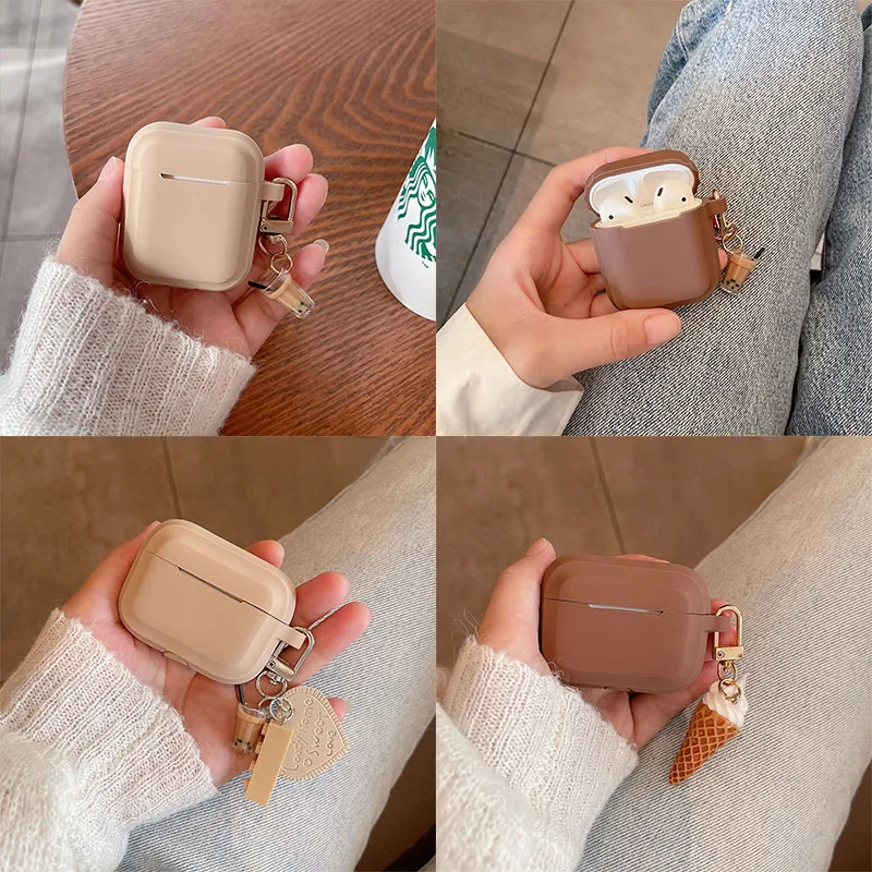 Чехол для Apple Airpods pro однотонный силиконовый чехол AirPods 1 2 Pro 3 гарнитуры милый