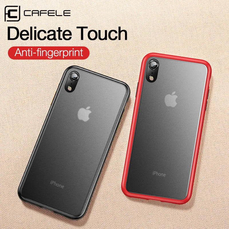 CAFELE 2019 newest color clashing case for iphone Xr silicon+PC translucent |