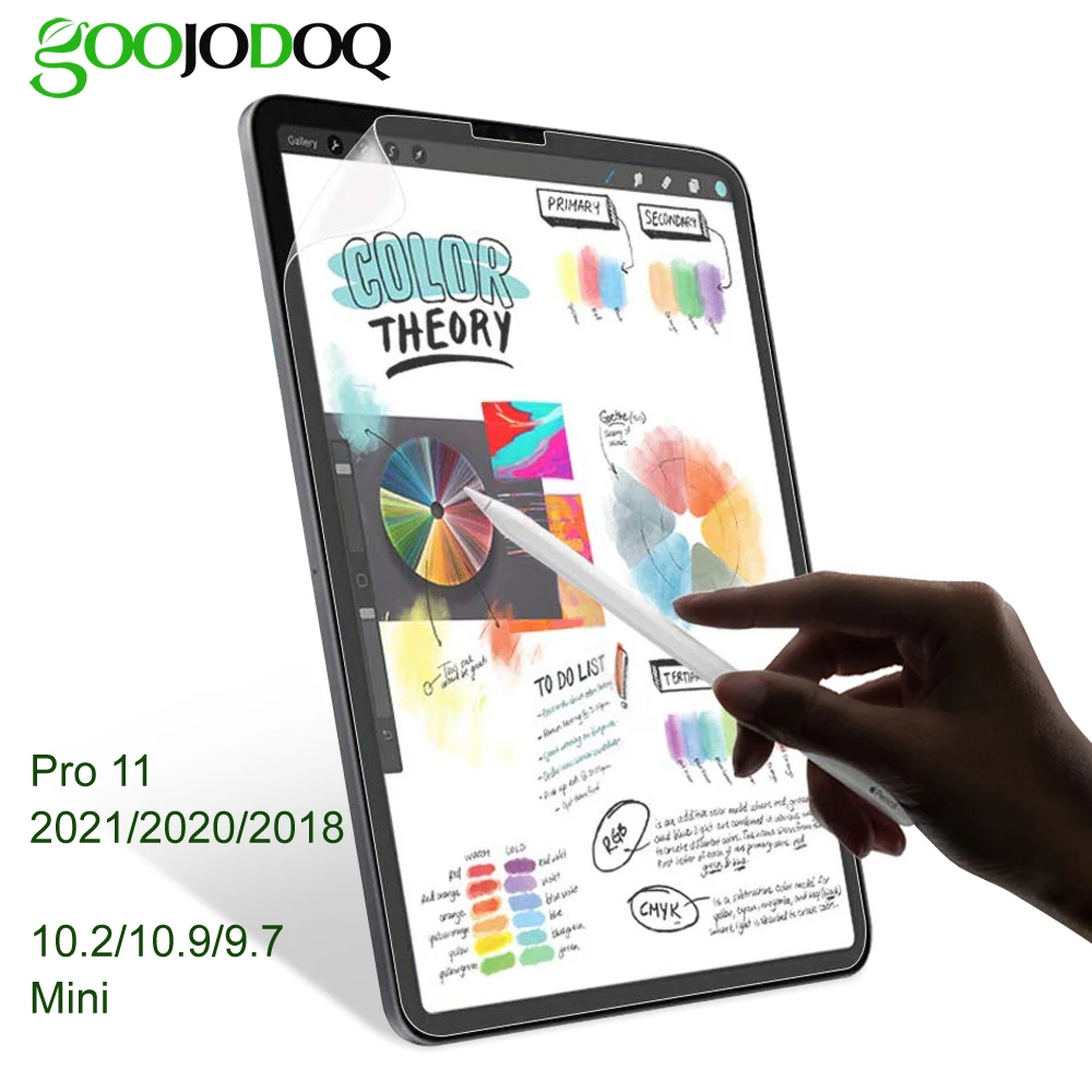 GOOJODOQ Like Writing on Paper Screen Protector for iPad Pro 11 2021 Air 4 5 3 2 iPad Mini 5 10.2 9th 8th generation Like Paper 1