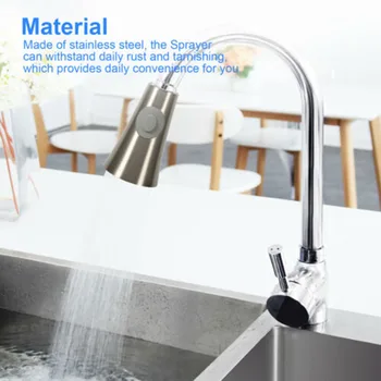 

Dual-Mode Faucet Pull-out Shower Sprayer Head Kitchen Sink Tap Hot Cold Mixer
