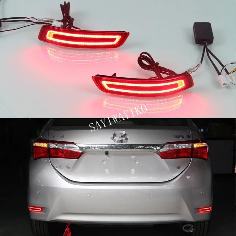 2 шт. для toyota corolla altis светодиодный DRL задний бампер светильник противотуманный фонарь стоп-сигнал светильник s сигнальная лампа
