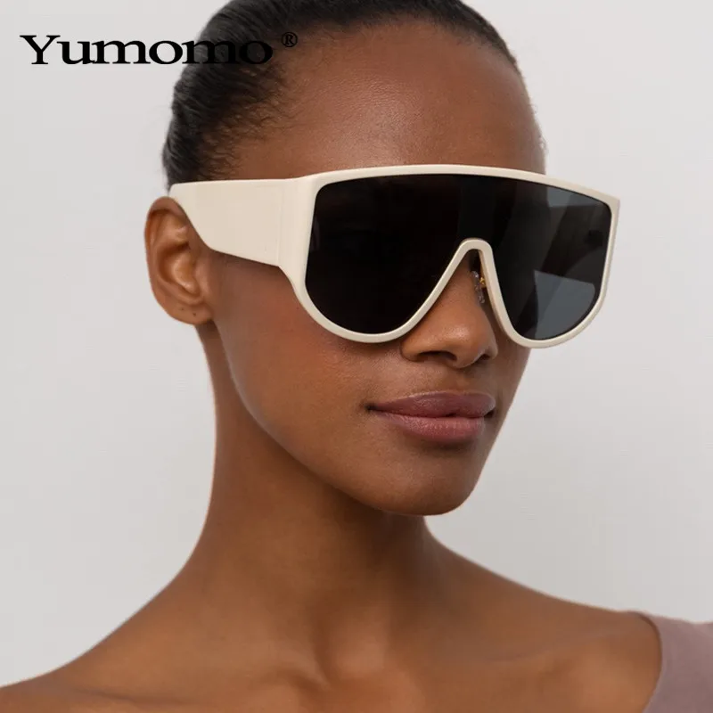 

2020 Fashion Oversized Sunglasses Women Men Sun Glasses Retro One-piece Windproof Goggles Mirror Sunglass Brand Design UV400