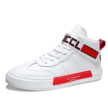 

Men's Fashion Sneakers Couple High Top White Shoes Student Outdoor Casual Board Shoes