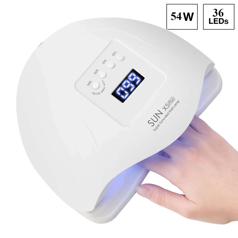 54W SUN X5 PLUS Dmoley SUNX 5 плюс 48 Вт 80 Вт ультрафиолетовая лампа Сушилка для ногтей лампа для ногтей для Гель-лак леча светильник 4 нижних таймер ЖК-дисплей Дисплей лампа для маникюра - Цвет: 54W SUN X5 PLUS