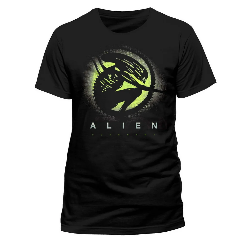 Официальный ALIEN COVENANT XENOMORPH силуэт черная футболка (абсолютно новая) унисекс