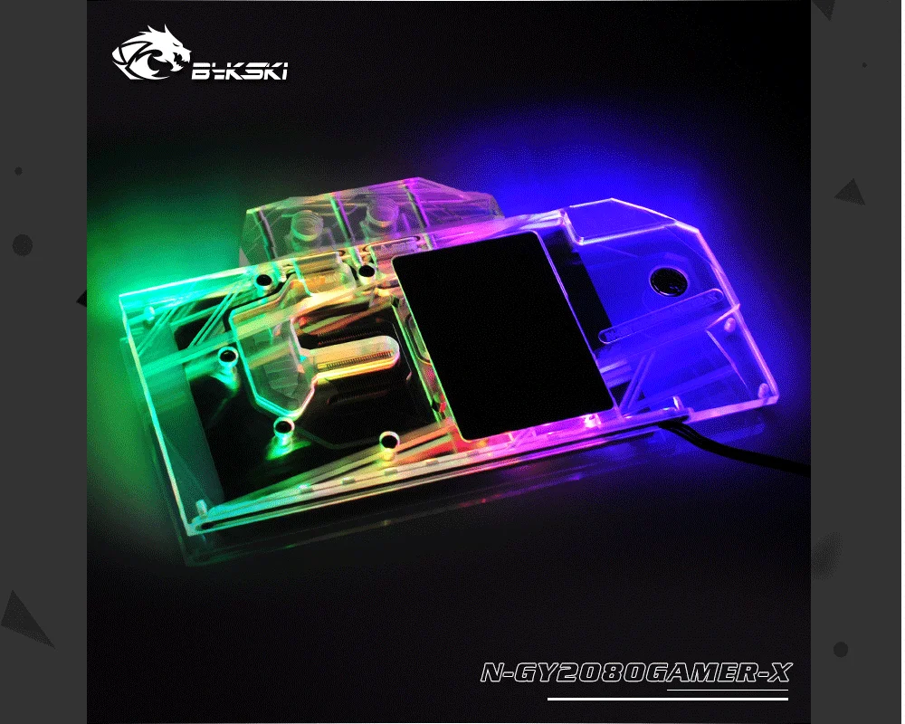 Bykski N-GY2080GAMER-X, полное покрытие видеокарты водяного охлаждения блок, для Galaxy RTX2080 геймера