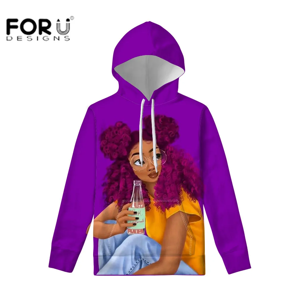 FORUDESIGNS/женские черные Волшебные африканские толстовки для девочек, толстовка, женские пуловеры, толстовка с капюшоном, Женская толстовка, толстовки с длинными рукавами - Цвет: QA159Z72W