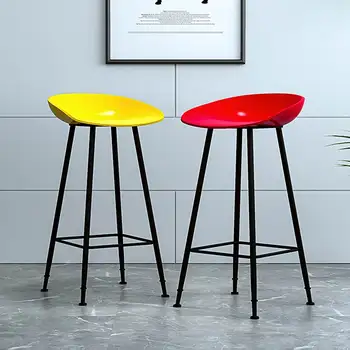 

Nordic Bar Chair European Modern Simple Household Golden Iron Stool Creative Bar Chair Net Red High Chair