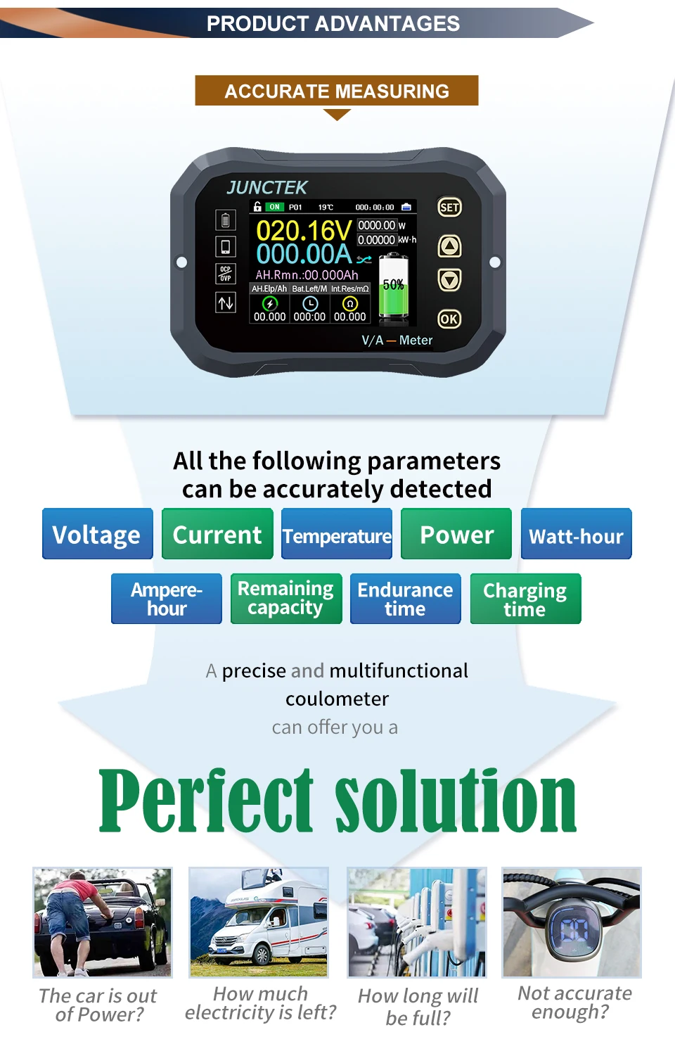 magnetic dial indicator Battery Monitor KG140F DC 0-120V 100A 400A 600A Battery Tester Voltage Current VA Meter Battery Coulomb Meter Capacity Indicator ph meter for water