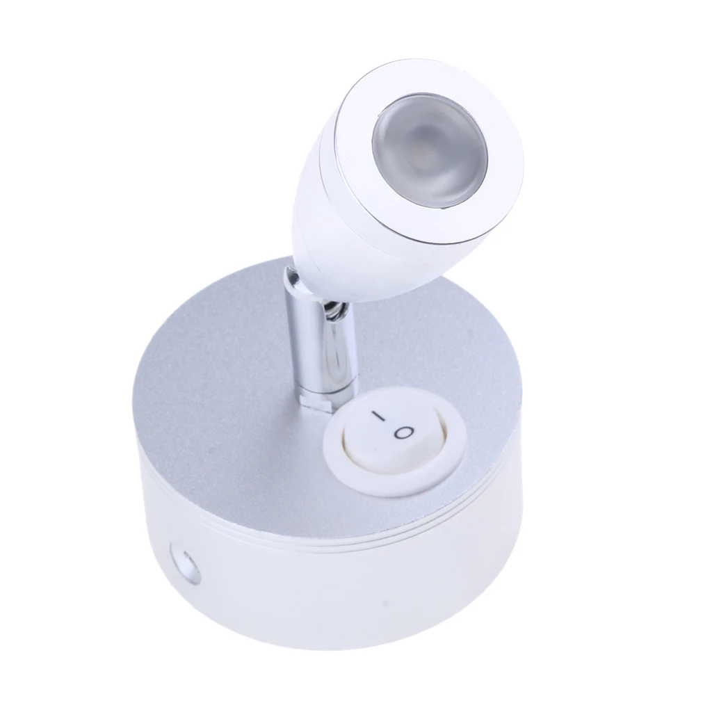 1 шт. 12v-Eye защита для чтения свет регулируемое соединение светодиодные лампы для чтения серебро для RV Кемпер грузовик автомобиль морской лодка яхты и т. Д