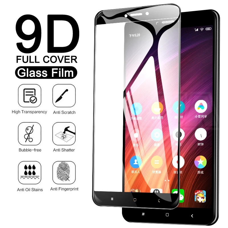 9D Защитное стекло для Xiaomi Redmi Note 4 4X 5 5A Pro закаленное защитное экрана Plus S2