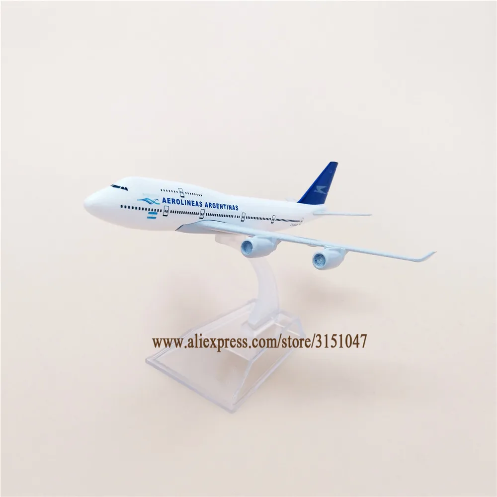 Сплав металла Aerolineas Argentinas B747 Airline модель самолета Boeing 747 Airways модель самолета Стенд самолет подарки для детей 16 см