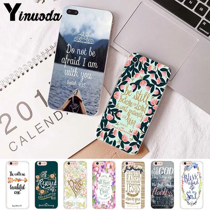

Yinuoda For iphone 7 XSMAX Case Bible verse Philippians Jesus Christ Christian Phone Case for iPhone 8 7 6 6S Plus X 5S SE XR XS