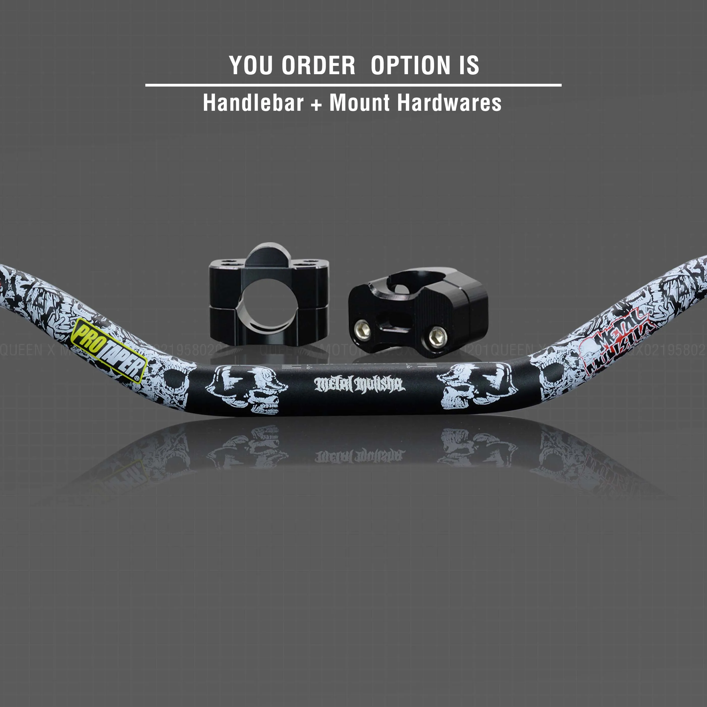 Руль для Pro Taper Pack Bar 1-1/" 6 дней Fatbar Колодки Ручки Pit Pro Racing Dirt Pit Bike мотоцикл с адаптер cnc - Цвет: Black Combo2