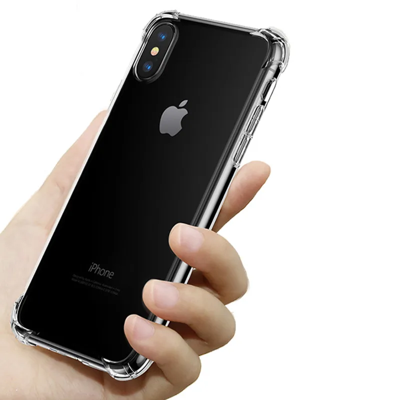 Силиконовый чехол для iPhone 7 8 6 6S Plus XS Max XR прозрачный защитный | Мобильные телефоны