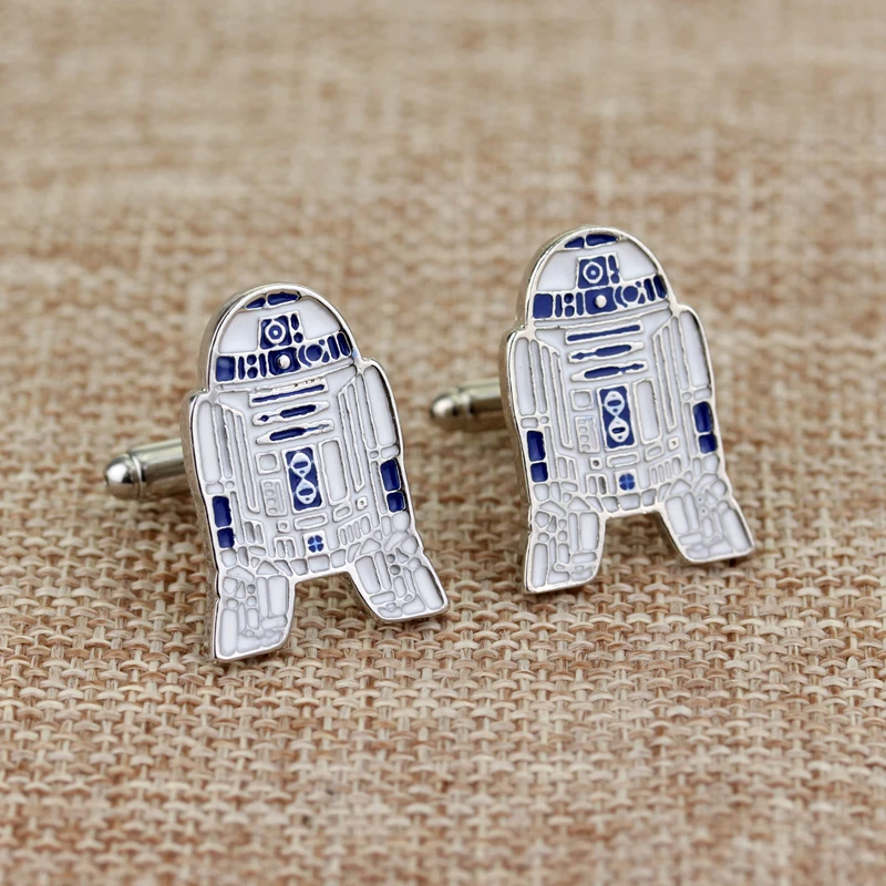 Запонки «Звездные войны» Сокол Дарт Вейдер BB8 R2D2 истребитель рыцарь Штурмовик супергерой Зажимы для галстука, запонки для фанатов ювелирные изделия подарок - Окраска металла: 23