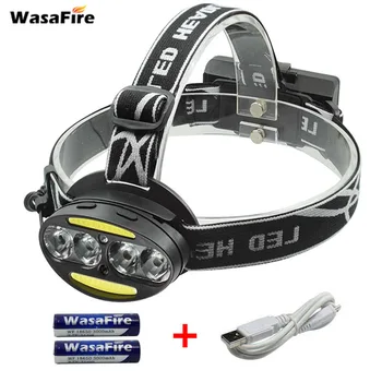 

8000LM Waterproof Headlamp Body Motion Sensor LED Headlight Rechargeable 7 Modes Head Light with 18650 Battery for Camping