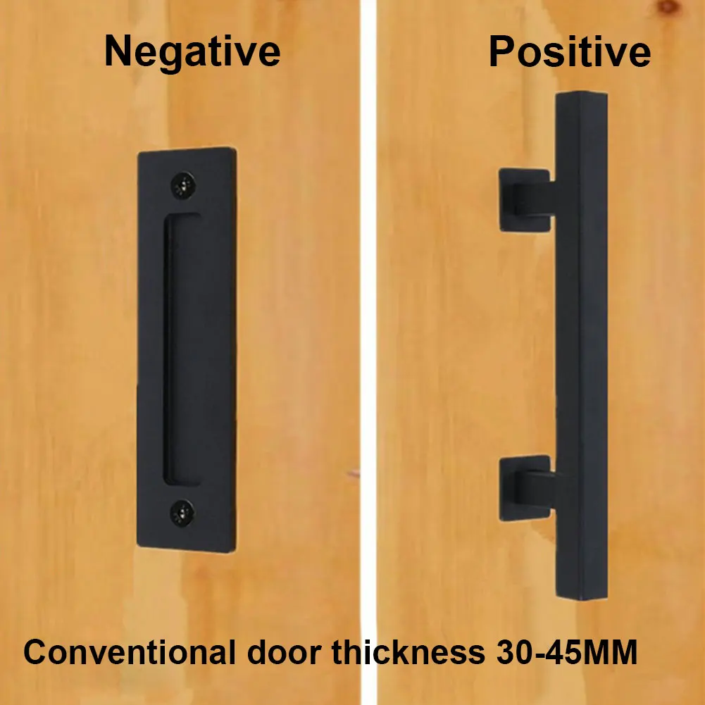 

Decorative Easy Install Door Handle Set Practical Home Wear Resistant Heavy Duty Hardware Pull Square Sliding Stainless Steel