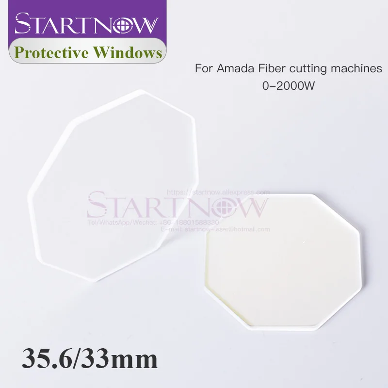 Startnow восьмиугольная Лазерная Защитная Стекловолоконная линза 33*33*1 65 Plus H Quartz JGS1