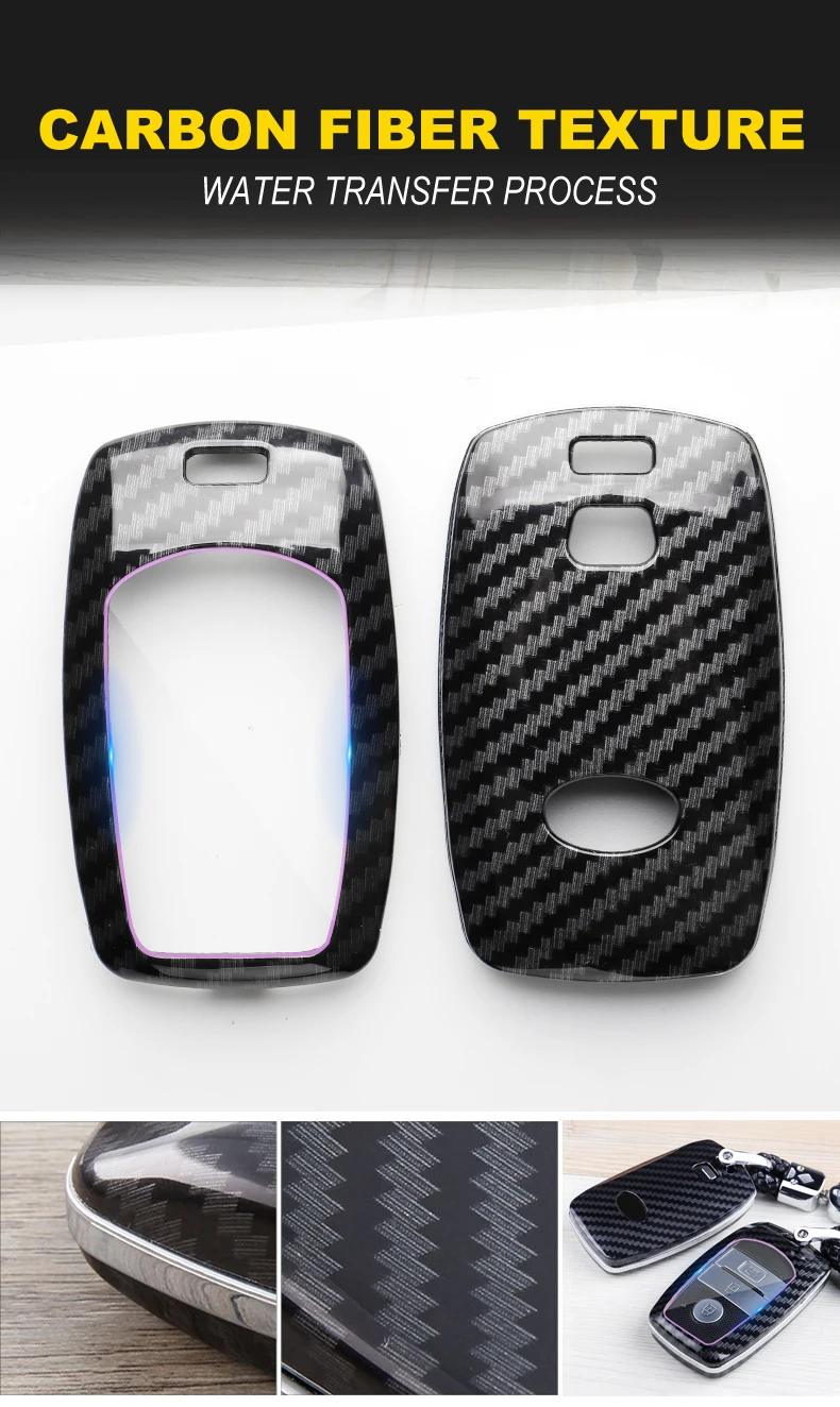 Carbon Fiber Car Smart Key Cover Case Fob For KIA Ceed K3 K4 K5 Sportage R QL KX5 Sorento KX3 KS3 RIO Protect Shell Accessories - H10ab176e6de64bf2817837cb3510de3b3