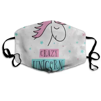 

Cartoon Crazy Unicorn Star Funny Dust Mouth Mask Reusable Anti-Dust Face Mask Adjustable Earloop Skin Protection