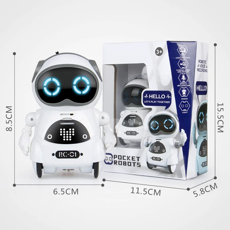 Mini Robô Inteligente para Crianças Reconhecimento de Voz Reconhecimento de Voz Repita Música Dance Light Interativo Smart Kids Toy - Image 2