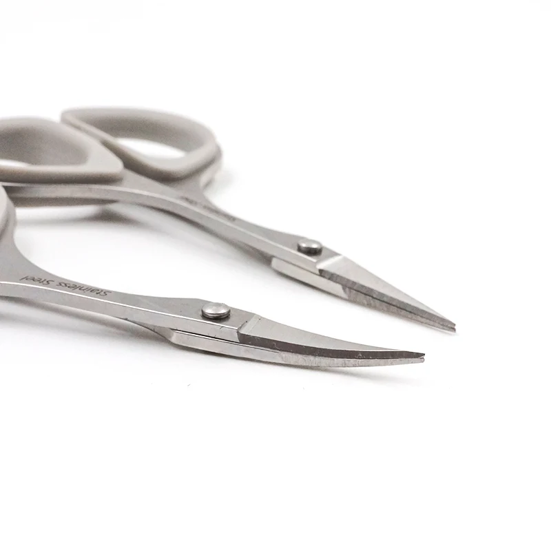 Professional Eyebrow Scissors Trimmer Straight Head and Curved Head for Volume Eyelash Extension High Quality Makeup Tool 2