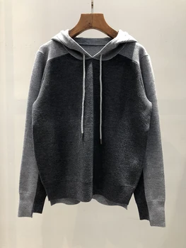 

2020 Autumn Wool Double-sided Patchwork Hoodie Sweatshirt for Women