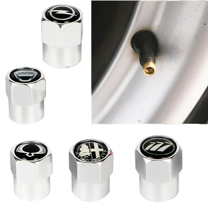 Uds nuevo Metal rueda de neumático válvula gorras para BMW Mercedes Benz Toyota Ford Audi VW Nissan opel Skoda Opel Volvo Saab