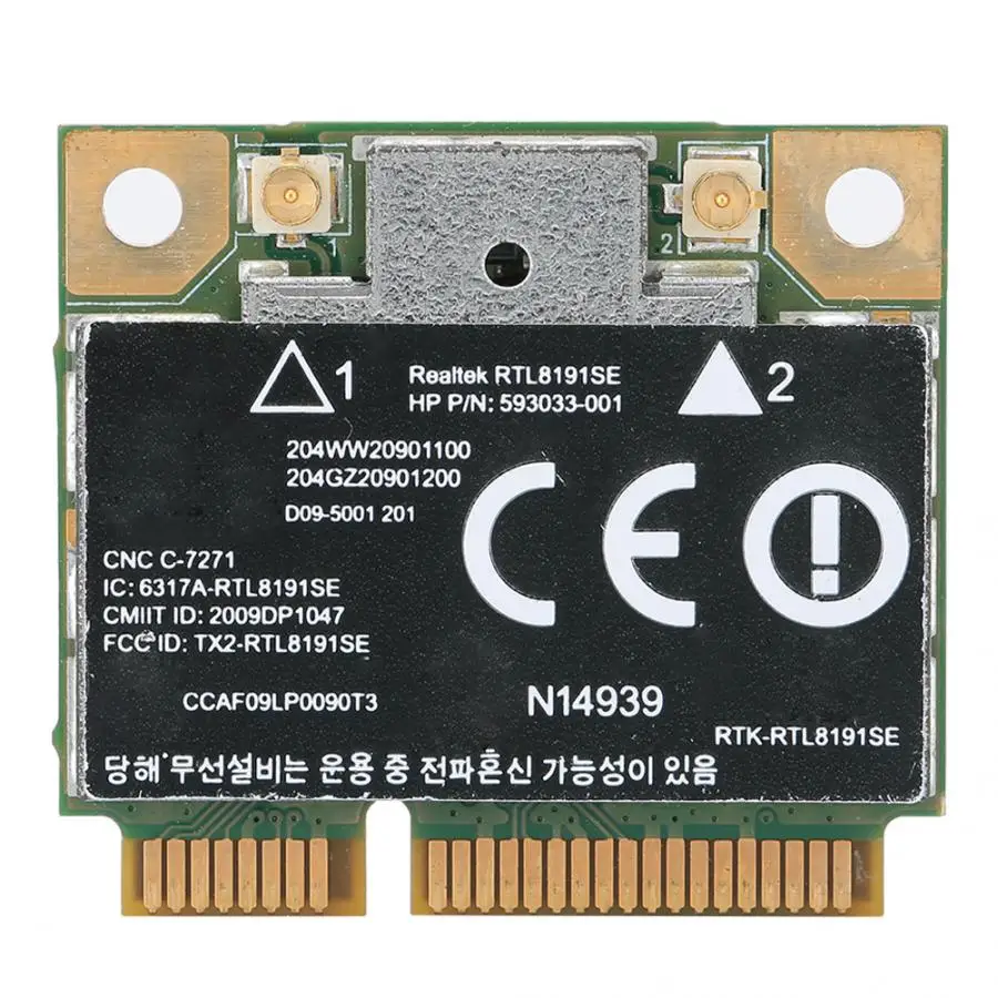 Беспроводная сетевая карта для RealTek RTL8191SE Mini PCI-E 300M 593533-001 для hp CQ42 G42