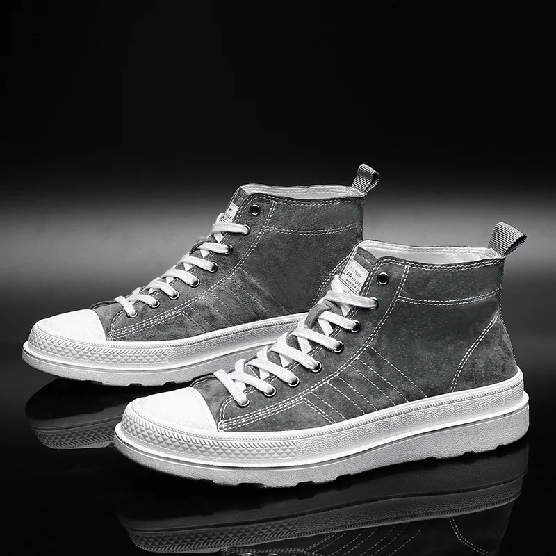 

2019 New Style Men Shoes Autumn & Winter Martin Boots Men's zhong gao bang Worker Boot England Fashion Versatile Sports Footwear