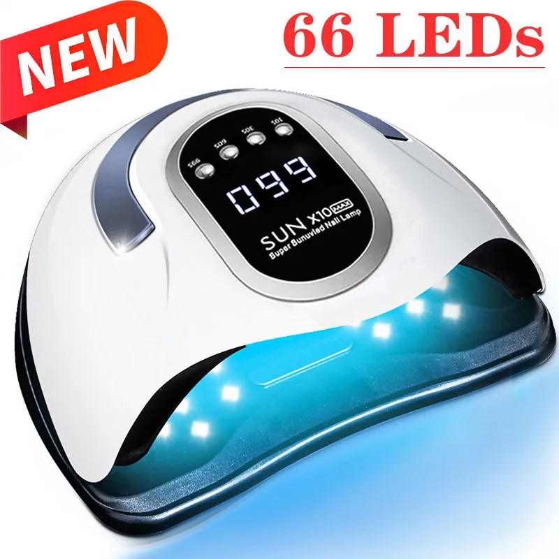 SUN X10 Max Lampara UV LED Nail Lamp for Drying Nails Gel Polish Dryer With Motion Sensing Professional Lampe Manicure Salon | Красота и