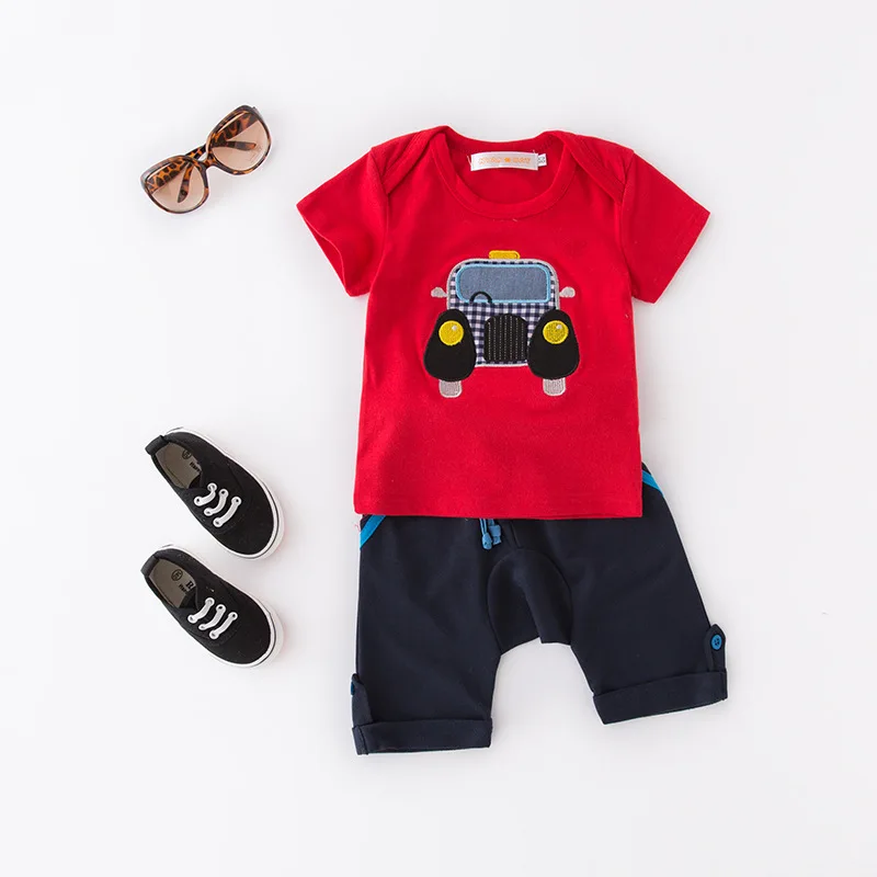 

CHILDREN'S Short-sleeved Clothes Set Summer BOY'S Childrenswear Two-Piece Set Baby Short Sleeve Car Set