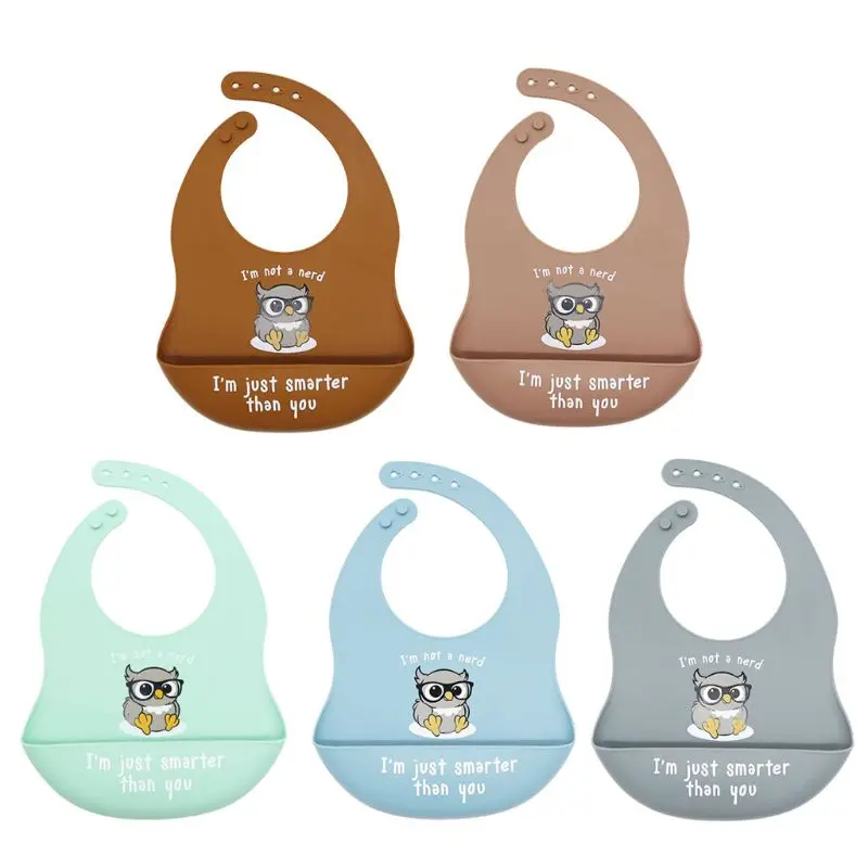 

Baby Bibs Waterproof Silicone Feeding Baby Saliva Towel Newborn Cartoon Aprons Baby Bibs Adjustable