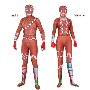 

Game Battle Royale Skull Trooper Merry Marauder Ginger Gunner Costume Zentai Bodysuit Fortniter Suit Halloween Cospaly Costume