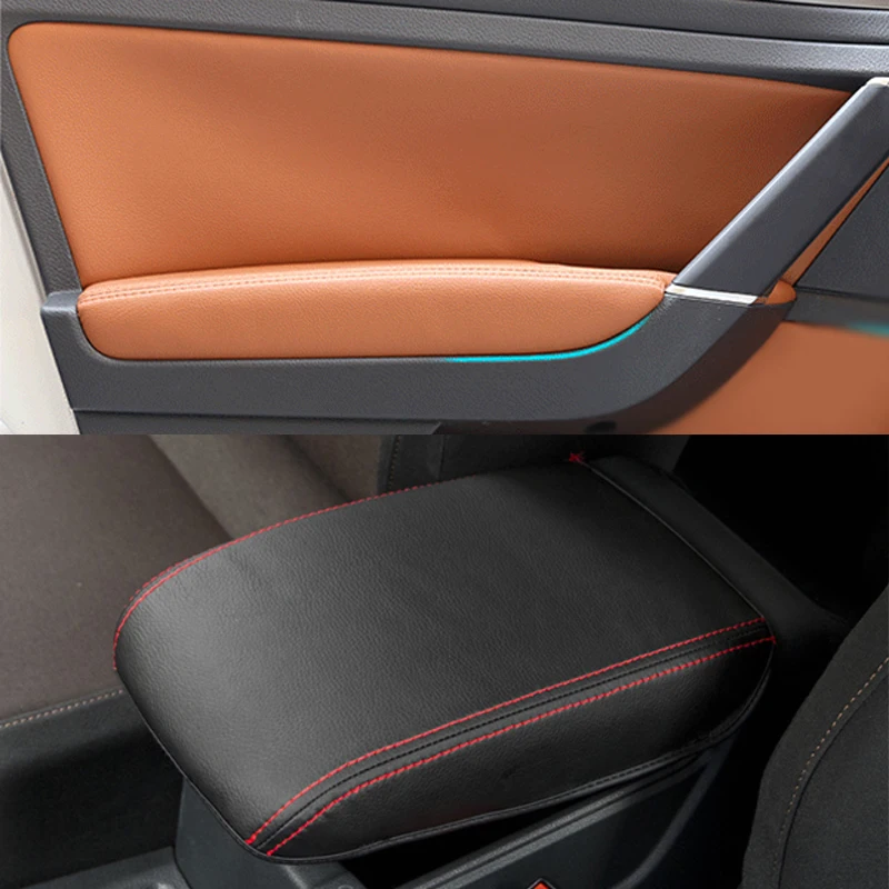 Door Armrest Leather Cover For Vw Golf 7 2014 2015 2016 Car Interior