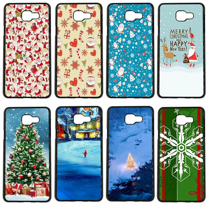 Cell Phone Cases Hard Cover for Samsung Galaxy S8 S9 Plus S3 S4 S5 Mini S7 S6 Edge Case Christmas Snow Santa Tree New Year | Мобильные