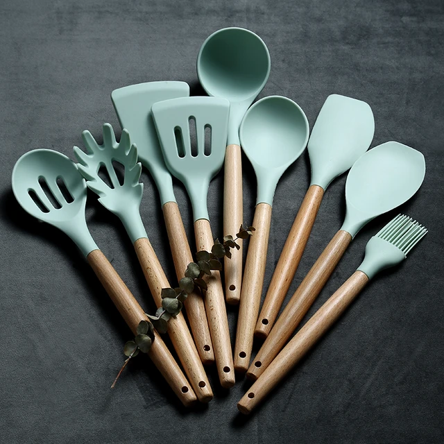 Silicone Kitchenware Cooking Utensils Set  Set Kitchen Utensils Silicone -  Silicone - Aliexpress