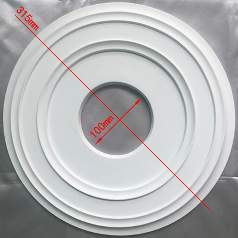 PU Decorative Ceiling Rose Chandelier Ceiling Plate Rosette Pendant Light Base Decor Panel Polyurethane Medallion 3