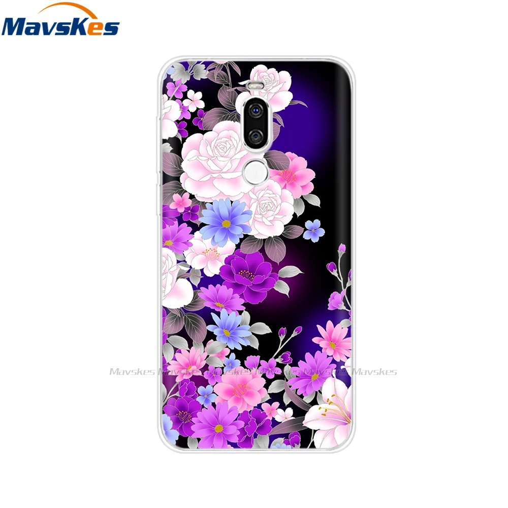 Cases For Meizu Back Cover For Meizu X8 X 8 Flowers Cat Patterned Phone Shell Cover Soft TPU Silicone Protective Cases Fundas Coque For Meizu X8 cases for meizu black Cases For Meizu