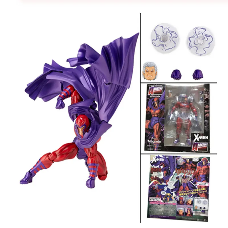 16cm l Amazing Yamaguchi Revoltecher Series NO.006 Magneto Action Figure PVC Collection Toy Doll Gift | Игрушки и хобби