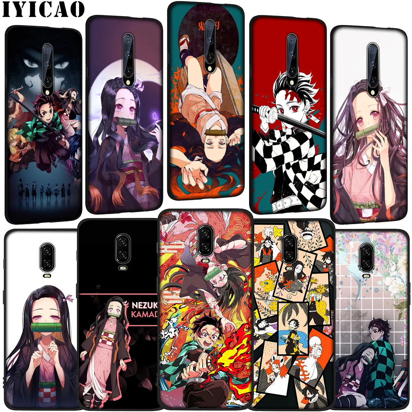 Мягкий Силиконовый ТПУ черный чехол для телефона Nezuko Demon Slayer OnePlus 7T 7 Pro 6T 6 5T 5 One Plus