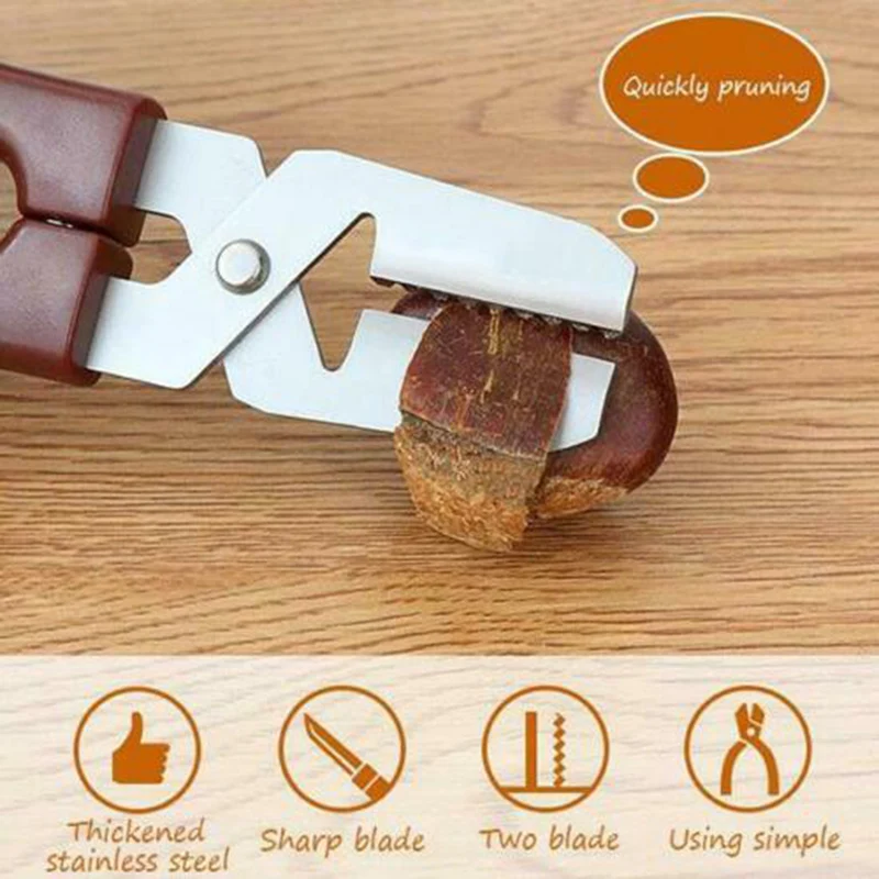 Chestnut Cut Scissors Portable Stainless Steel Walnuts Nuts Opener Clip with Spring QP2