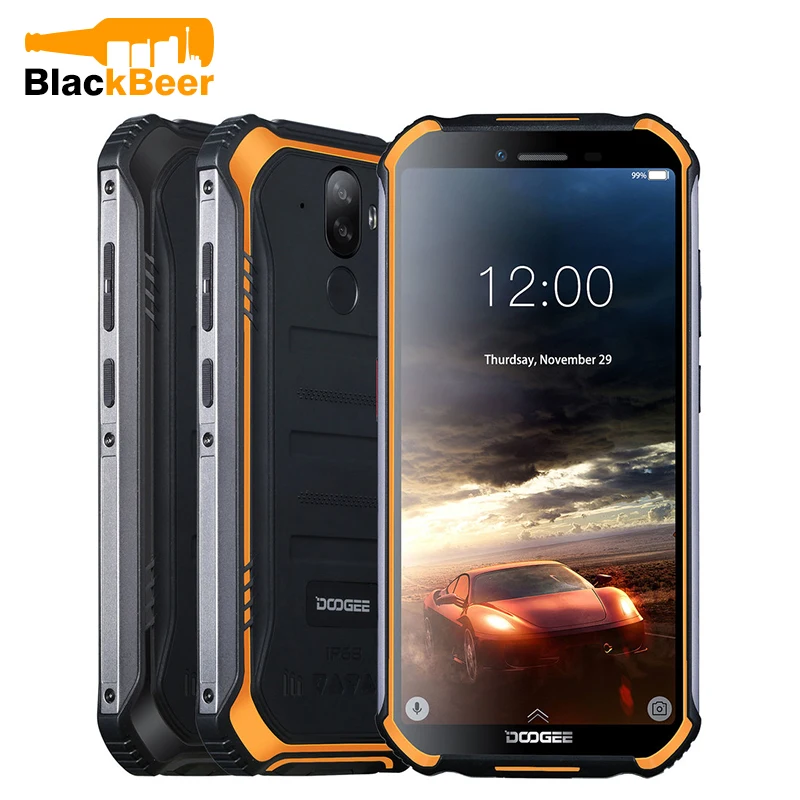 DOOGEE S40 Lite 5.5 inch SmartPhone Rugged IP68 Cellphone 2GB 16GB Quad Core Android 9.0 Mobile Phone 4650mAh Fingerprint