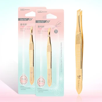 

1PC Hot Sale Eyebrow Tweezers Stainless Steel Slanted Flat Point Tip Hair Removal Professional Eye Brow Tweezers Cilp Beauty