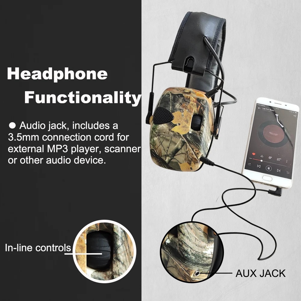 ZOHAN Tactical anti-noise Earmuff for Hunting shooting headphones Noise reduction Electronic Hearing Protective Ear Protection 4