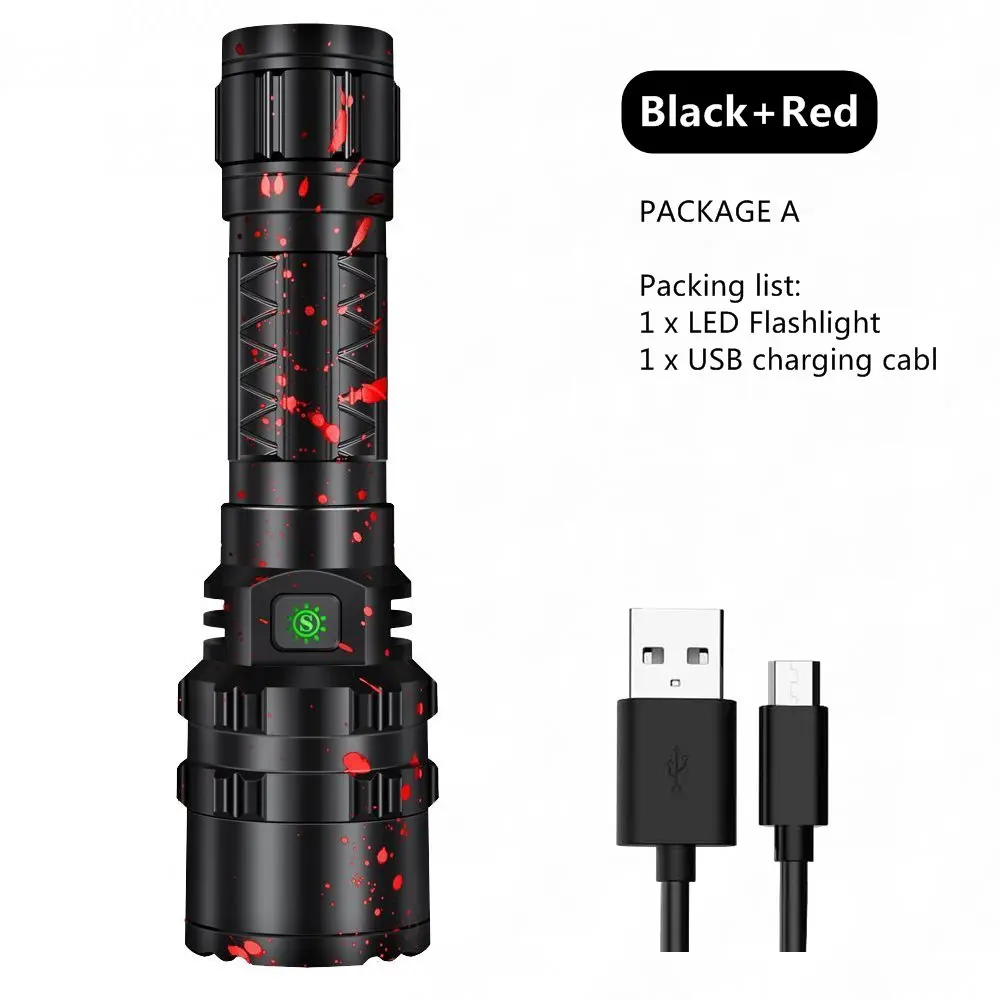 PACKAGE A Alonefire G200 80000LM мощный XHP50.2 тактический светодиодный фонарик Xlamp водонепроницаемый фонарь ультра яркий фонарь кемпинг - Испускаемый цвет: PACKAGE A