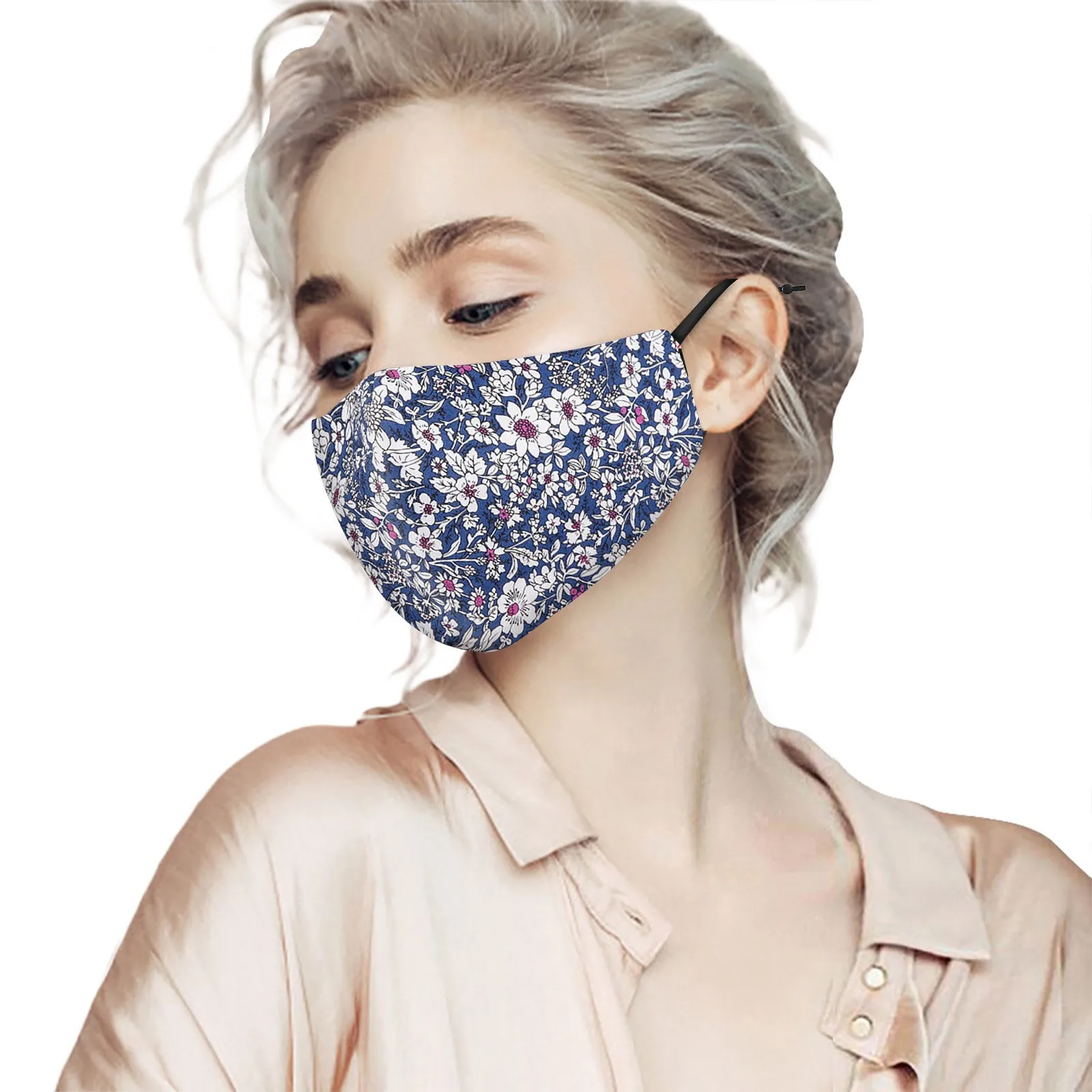 Adjustable Face Masks Washable Breathable Mascarillas 3d Printed Cotton Mask Adult Floral Mask Reusable Protection Masque Maske